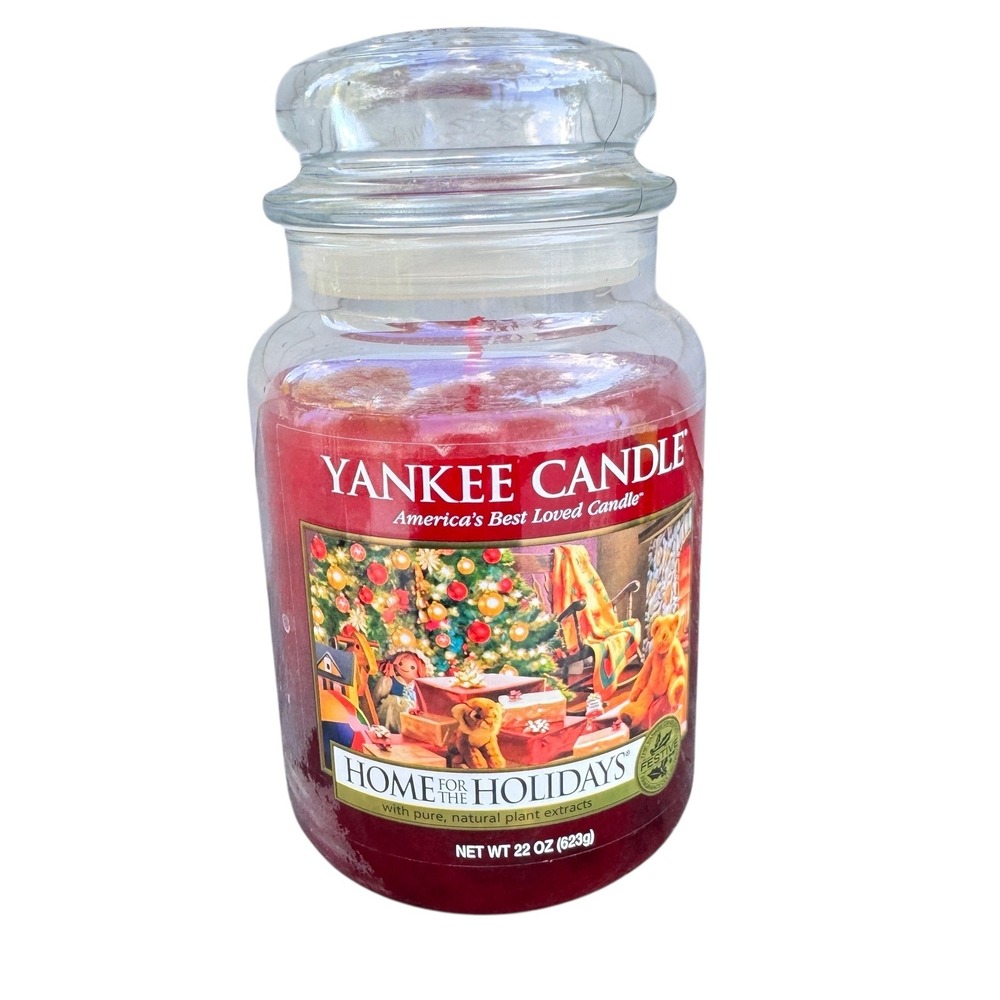Yankee Candle Home For The Holidays Large Jar Scented Candle 22 oz Red Wax NEW